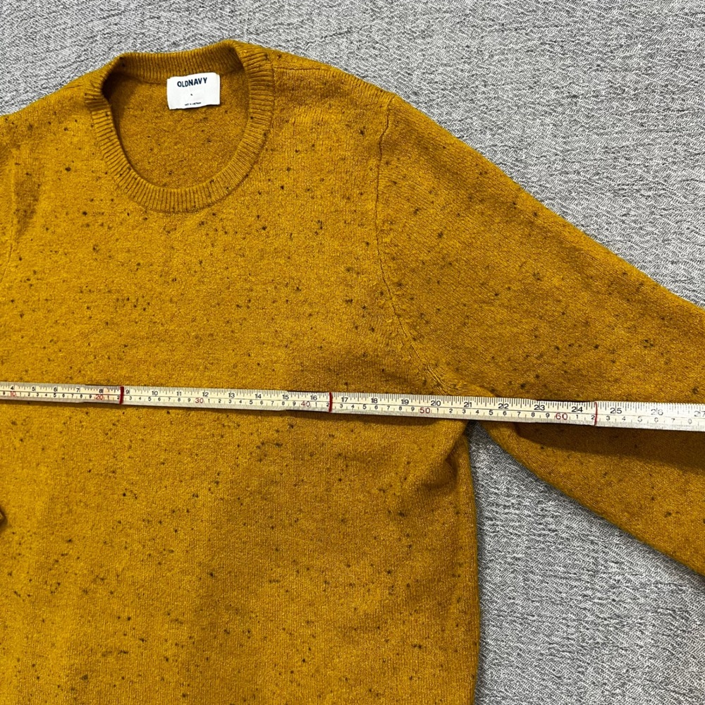 Old Navy Mustard Yellow‎ Crewneck Sweater Cozy Pullover Women XL Speckled Knit - Picture 7 of 9